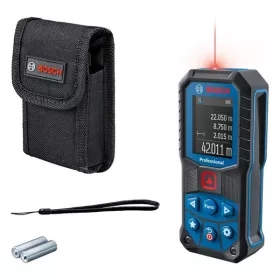   BOSCH 0601072S00 GLM 50-22 Lézeres távolságmérő + 2 db 1,5 V-os LR6 (AA)