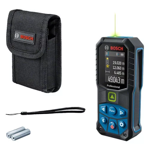 BOSCH 0601072U00 GLM 50-27 CG zöld Lézeres távolságmérő + 2 db 1,5 V-os LR6 (AA)