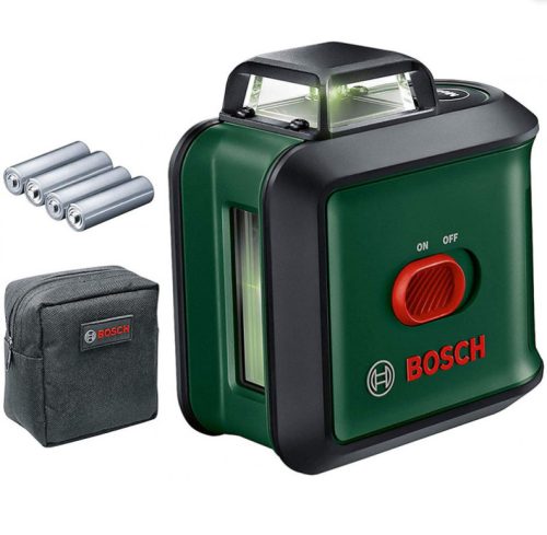 BOSCH 0603663E00 UniversalLevel 360 Keresztvonalas zöld szintezőlézer + 4 db 1.5 V-os LR6 AA