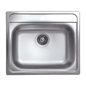 EVIDO AQUA natúr rozsdamentes acél mosogató, 570 x 490 mm