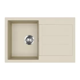 EVIDO Cubo 45S chiuvetă din granit, 780 x 500 mm, bej