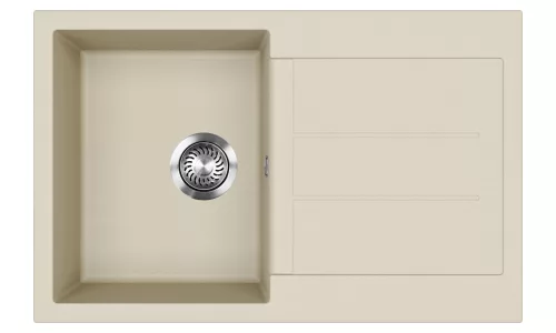 EVIDO Cubo 45S chiuvetă din granit, 780 x 500 mm, bej