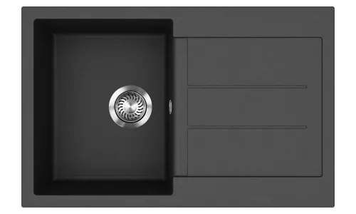 EVIDO Cubo 45S chiuvetă din granit, 780 x 500 mm, antracit