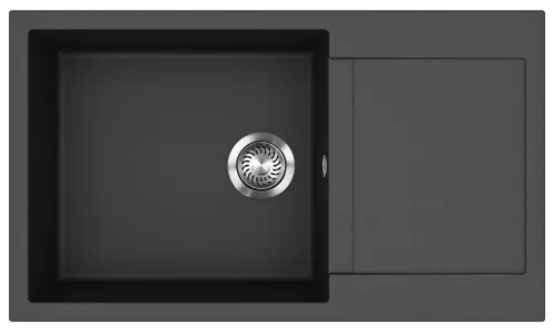 EVIDO Cubo XL 6S compact chiuvetă din granit, 860 x 500 mm, antracit