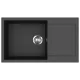 EVIDO Cubo XL 6S compact chiuvetă din granit, 860 x 500 mm, antracit