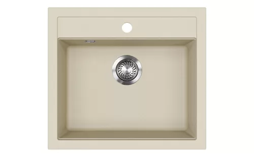 EVIDO Quadro 6 chiuvetă din granit, 562 x 510 mm, bej