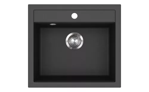 EVIDO Quadro 6 chiuvetă din granit, 562 x 510 mm, antracit
