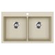 EVIDO Quadro 9 granit chiuvetă, 860 x 510 mm, bej