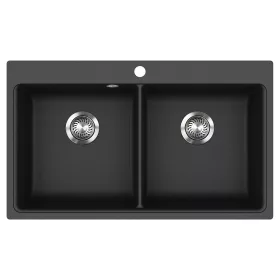 EVIDO Quadro 9 chiuvetă din granit, 860 x 510 mm, antracit