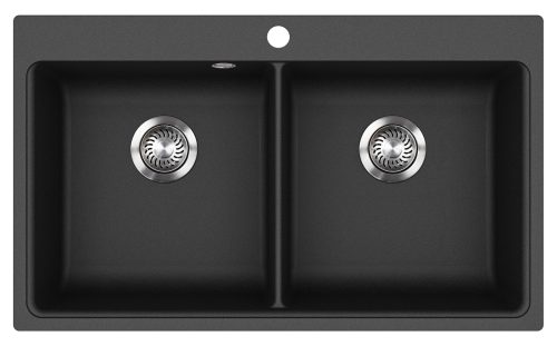 EVIDO Quadro 9 granit chiuvetă, 860 x 510 mm, antracit