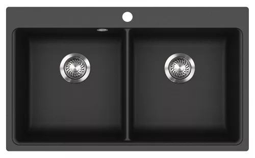 EVIDO Quadro 9 chiuvetă din granit, 860 x 510 mm, antracit