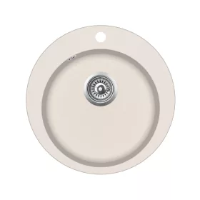 EVIDO Tondo rotund chiuvetă din granit, 505 mm, bej