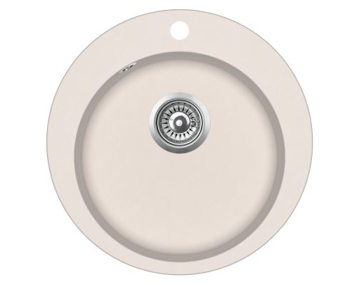 EVIDO Tondo kerek granit chiuvetă, 505 mm, bej