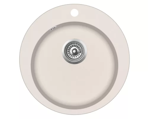 EVIDO Tondo rotund chiuvetă din granit, 505 mm, bej