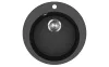 EVIDO Tondo rotund chiuvetă din granit, 505 mm, antracit