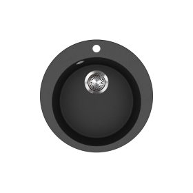 EVIDO Tondo kerek granit chiuvetă, 505 mm, antracit
