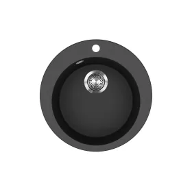 EVIDO Tondo rotund chiuvetă din granit, 505 mm, antracit