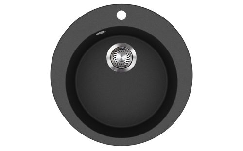 EVIDO Tondo kerek granit chiuvetă, 505 mm, antracit