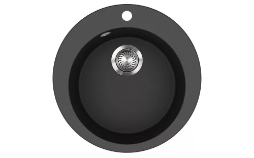 EVIDO Tondo rotund chiuvetă din granit, 505 mm, antracit