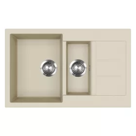 EVIDO Cubo 6S compact chiuvetă din granit 800x500 bej