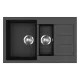 EVIDO Cubo 6S compact chiuvetă din granit800x500 antracit