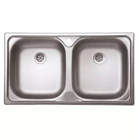 EVIDO FLEX DUO kétmedencés chiuvetă din inox, natur