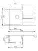 EVIDO Cubo 45S chiuvetă din granit, 780 x 500mm, avena
