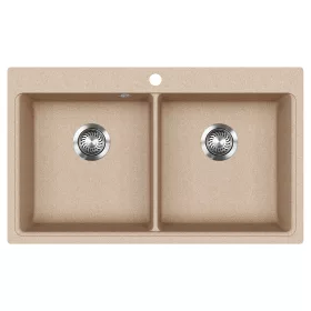 EVIDO Quadro 9 chiuvetă din granit, 860 x 510mm, avena