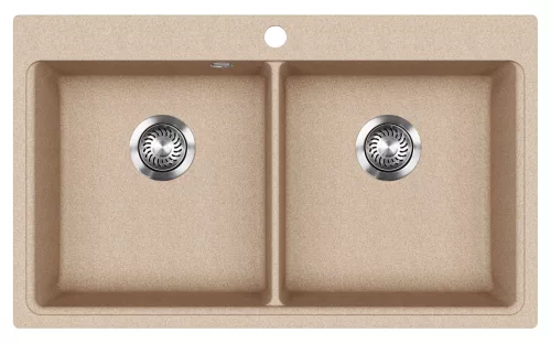 EVIDO Quadro 9 chiuvetă din granit, 860 x 510mm, avena