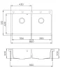 EVIDO Quadro 9 chiuvetă din granit, 860 x 510mm, avena