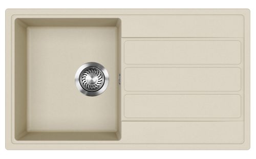 EVIDO EASY 45S granit chiuvetă 760x440 bej, doboz nélkül, lefolyógarnitúrával