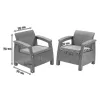 Corfu Relax duo cube kerti bútor garnitúra