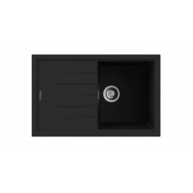 NODOR - chiuvetă NorGranite 78.50 1B 1D BK negru