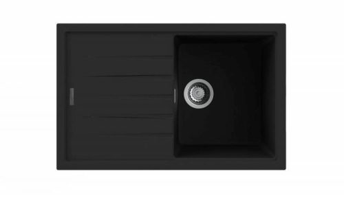 NODOR - chiuvetă NorGranite 78.50 1B 1D BK negru