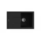 NODOR - chiuvetă NorGranite 78.50 1B 1D BK negru
