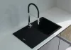 NODOR - chiuvetă NorGranite 78.50 1B 1D BK negru