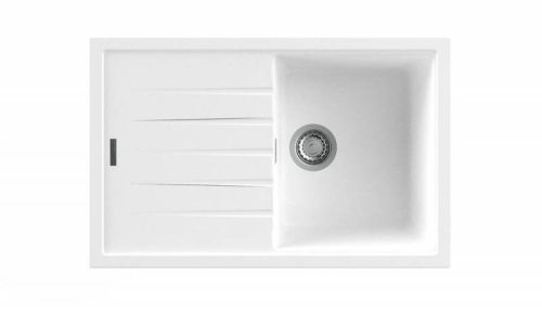 NODOR - chiuvetă NorGranite 78.50 1B 1D WH alb