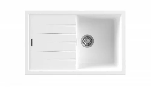 NODOR - chiuvetă NorGranite 78.50 1B 1D WH alb