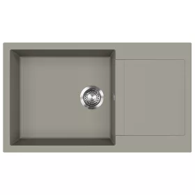   EVIDO Cubo XL 6S compact chiuvetă din granit, 860 x 500 mm, platină