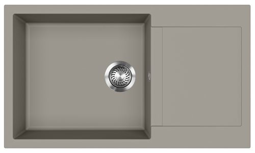 EVIDO Cubo XL 6S compact granit chiuvetă, 860 x 500 mm, platina