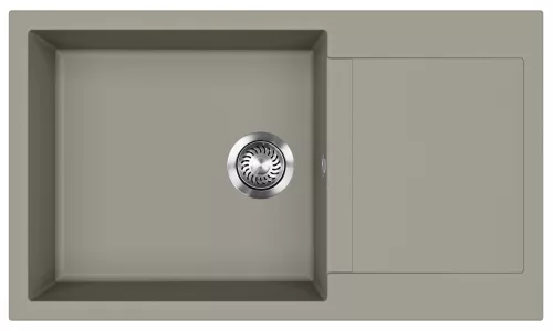 EVIDO Cubo XL 6S compact chiuvetă din granit, 860 x 500 mm, platină
