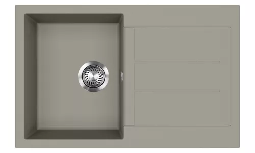 EVIDO Cubo 45S gránit mosogató, 780 x 500 mm, platina