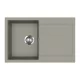 EVIDO Cubo 45S gránit mosogató, 780 x 500 mm, platina