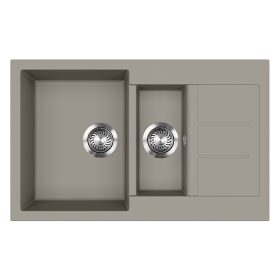 EVIDO Cubo 6S compact granit chiuvetă 800x500 platina