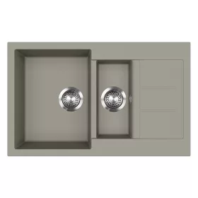 EVIDO Cubo 6S compact chiuvetă din granit 800x500 platină