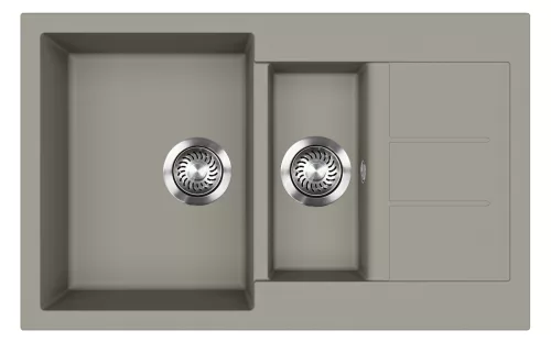 EVIDO Cubo 6S compact chiuvetă din granit 800x500 platină