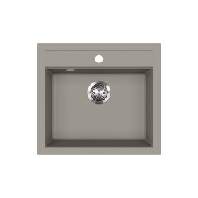 EVIDO Quadro 6 granit chiuvetă, 562 x 510 mm, platina