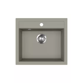 EVIDO Quadro 6 chiuvetă din granit, 562 x 510 mm, platină