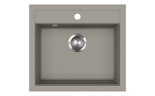 EVIDO Quadro 6 granit chiuvetă, 562 x 510 mm, platina