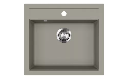 EVIDO Quadro 6 chiuvetă din granit, 562 x 510 mm, platină